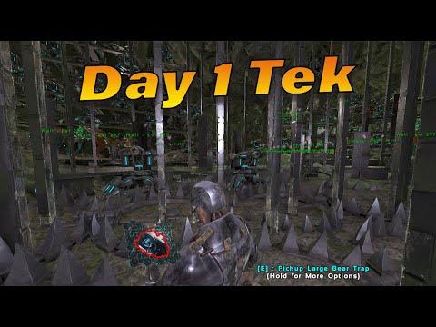 Making Our Cave Unraidable day 1 of wipe - Tek Unlocked | Ark PvP