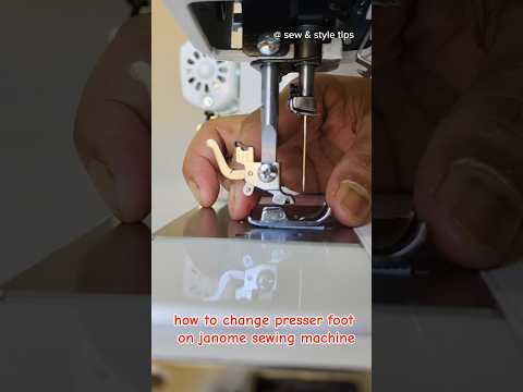 How to change presser foot on janome sewing machine #sewingtipsandtricks #sewingmachine #sewinghacks
