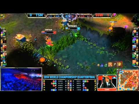 Bjergsen Pawn 1v1 - SSW vs TSM Game 2 (S4 Worlds)