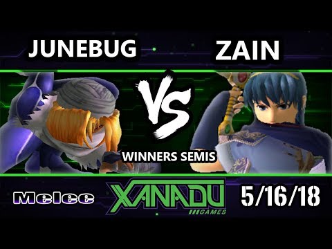 S@X 250 SSBM - Junebug (Sheik) Vs. PG | Zain (Marth) - Smash Melee Winners Semis