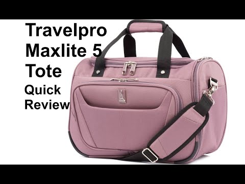Travelpro Maxlite 5 Travel Tote Quick Review | Personal Item | Weekender