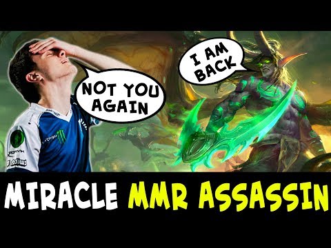 Miracle personal MMR ASSASSIN Illidan — counterpick Comeback