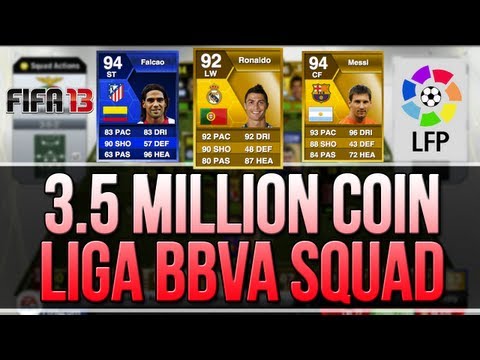 FIFA 13 - My Favourite...LIGA BBVA TEAM! 3.5 Million Coin Squad Builder!
