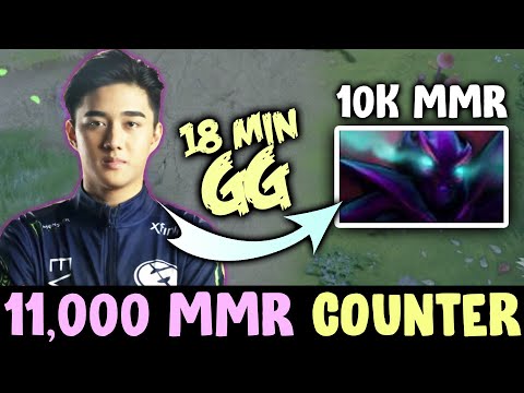 11,000 MMR COUNTER to HARDEST LATE carry — 18 min GG