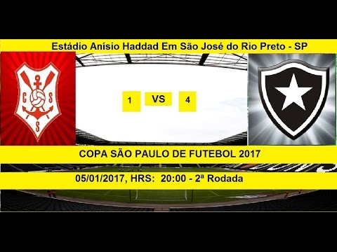 COPA SÃO PAULO DE FUTEBOL 2017 SERGIPE-SE 1 X 4 BOTAFOGO-RJ
