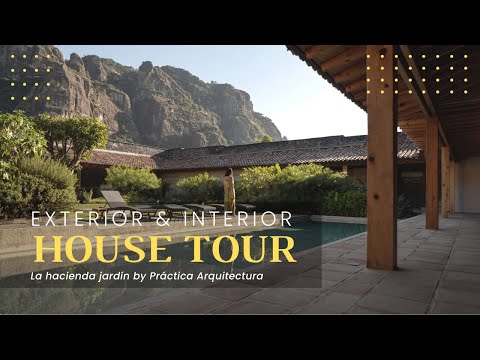 La hacienda jardín - Family Weekend House Design With Volcanic Stone and Pine Wood