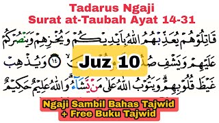 Download lagu Tadarus Surat at-Taubah Ayat 14-31 Dengan Tartil   Bahas Tajwid   Buku Gratis mp3