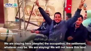 Mahmoud Abbas saying that lands of 1948 are also Palestinian