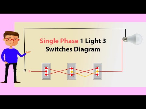 Single Phase 1 Light 3 Switches Diagram | Switches | Light
