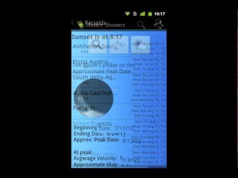 Meteor Shower Calendar Video