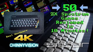 ChinnyVision - Ep 334  - 50 Sinclair Spectrum Games Reviewed In Under 10 Minutes On Real Hardware