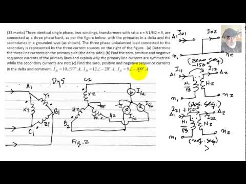 EECE 392 - Sequence Networks method, unbalanced transformer