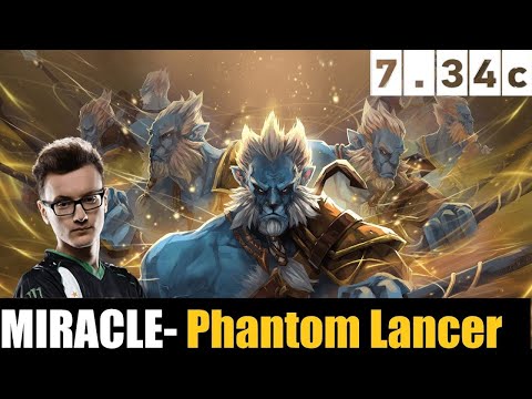 MIRACLE- PLAYING Phantom Lancer HC  7.34C - DOTA 2 HIGHEST MMR MATCH #dota2   #dota2gameplay