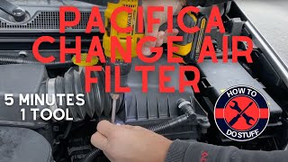 How to Change the Air Filter on a Chrysler Pacifica 2017-2023 5 minutes & Save Money $$$ One Tool