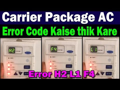 Carrier package ac error l1 h2 f4 code show how this type co...