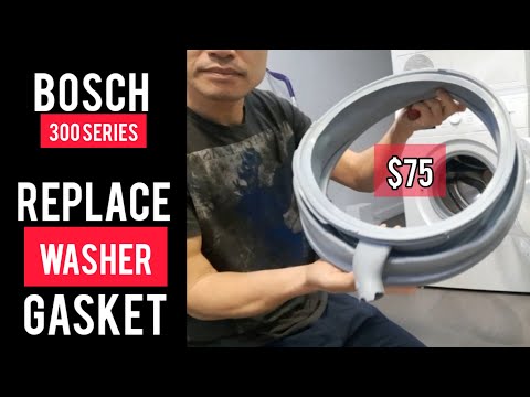 HOW TO REPLACE WASHING MACHINE RUBBER SEAL GASKET in 2023 - Bosch 300 Series