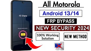 Leatest Method 2024|Motorola FRP Bypass Android 13/14|Latest Security 2024|Without Pc| 100% Working