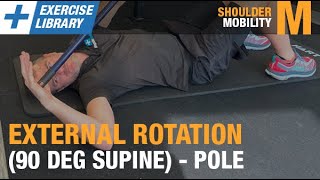 Increase your EXTERNAL ROTATION MOBILITY with a pole (EXERCISE LIBRARY SNEAK PEEK!)