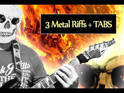 3 easy Rock & Metal Riffs für Anfänger - Rhythmus Gitarre mit 90/180 bpm + Tabs u. Erklärung