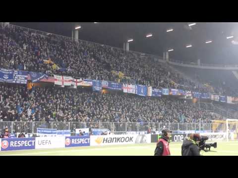 Everton fans away at Young boys