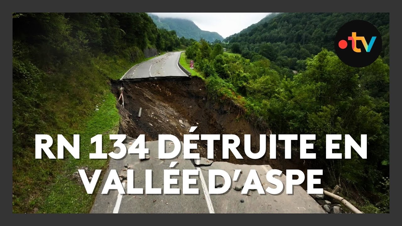 Après les intempéries en vallée d'Aspe, l'avenir de la liaison France Espagne par la RN134