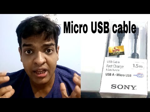 Sony micro usb cable unboxing