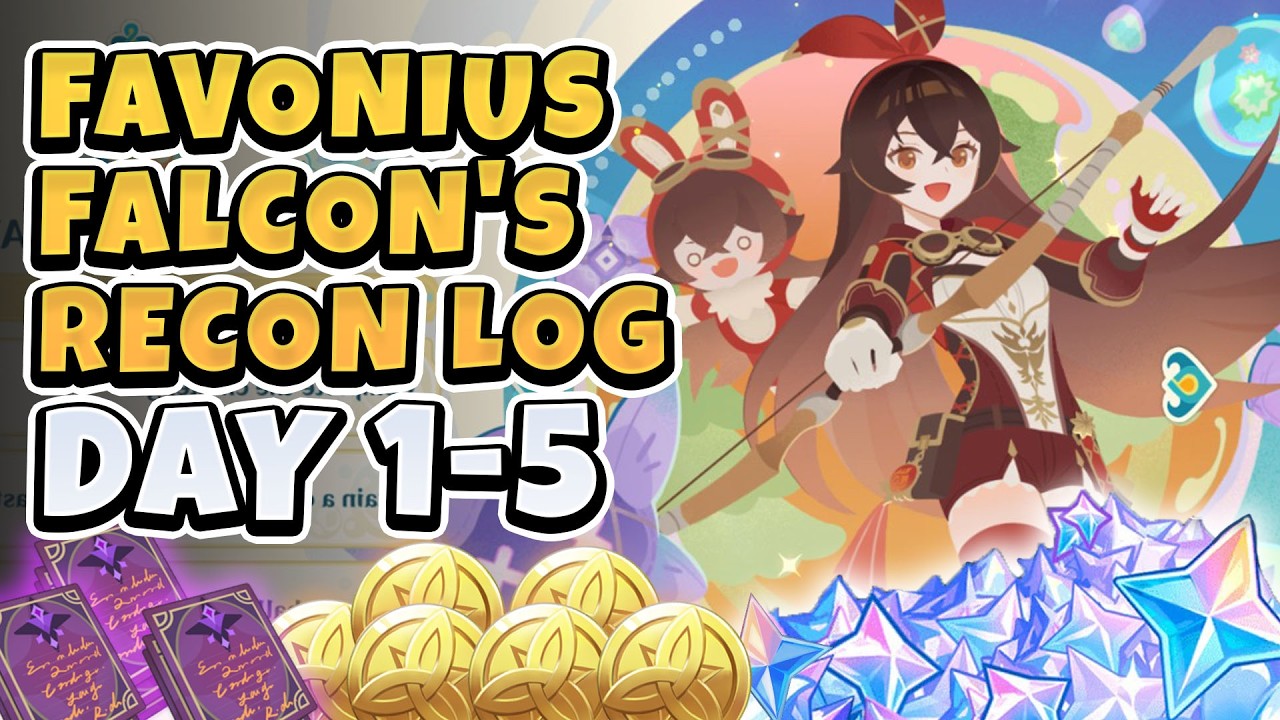 Favonius Falcon's Recon Log Event Guide Part DAy 1 -5  | Genshin Impact Luna V