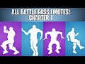 All Battle Pass icon Emotes  Fortnite: Chapter 1 - From Season 1 to Season X