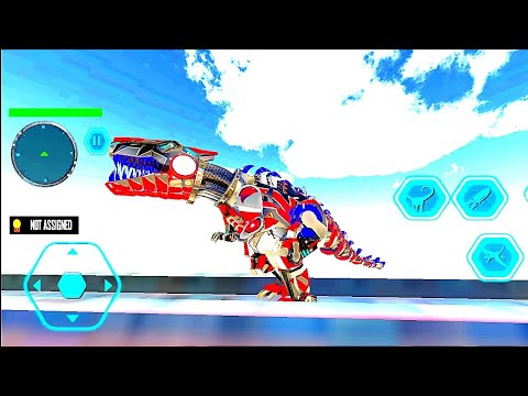 Formula car robot games and flying superhero games with flying dino robot combat  Android gameplay