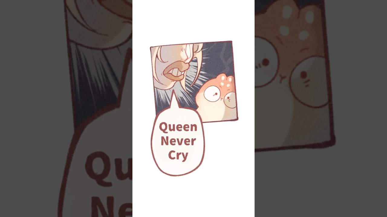 Queen Never Cry 👸👑 (featuring a cursed loaf bunny 🥖) #manhwa #webtoon #funny #memes