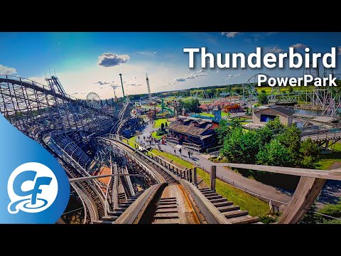 Thunderbird front seat on-ride 5KPOV 5K @60fps PowerPark PowerLand