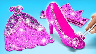 Download lagu 👑 Sparkling Ariel Costume with Clay and Rhinestones! 🧜‍♀️ DIY Crafts for Dolls mp3