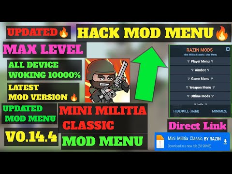 New Mini Militia Classic VIP Mod Menu apk v0.14.3 💥64bit