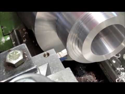 Turning an aluminum hub on my Colchester lathe