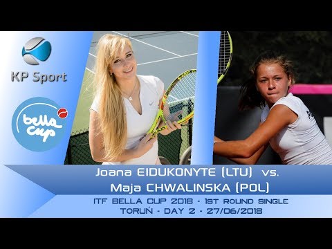 Joana EIDUKONYTE (LTU)  vs. Maja CHWALINSKA (POL) / Bella Cup 2018 / 1st Round Singel
