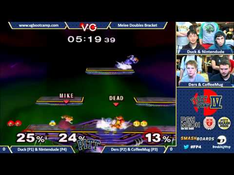 FP4 - Duck & Nintendude Vs. Ders & CoffeeMug - SSBM Doubles - Smash Bros. Melee