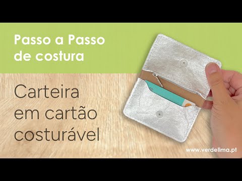 Passo a passo de costura - carteira em cartão costurável