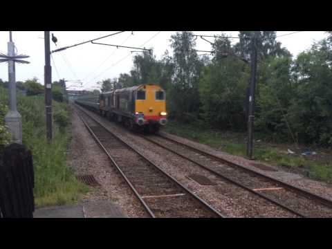 DRS Class 20s 179D Skegness To Crewe thundering through South Elmsall 13/6/15