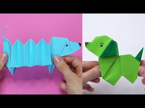 Origami DOG easy DIY paper crafts