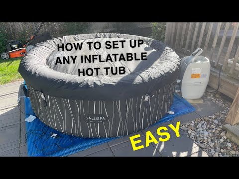 Inflatable Hot Tub Complete setup ~ Coleman, Bestway, And SaluSpa Hollywood.