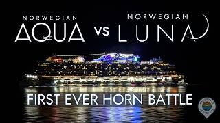 Norwegian Luna & Norwegian Aqua Meet For The First Time - Maiden Voyage 