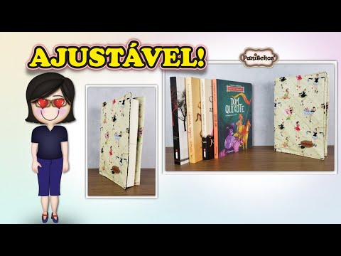 Capa ajustável de tecido para livro