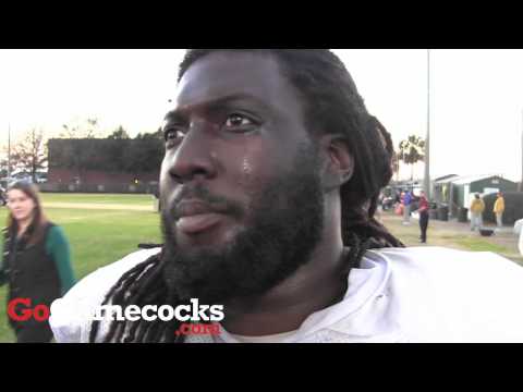 Abu Lamin after Dec. 16 Gamecocks practice