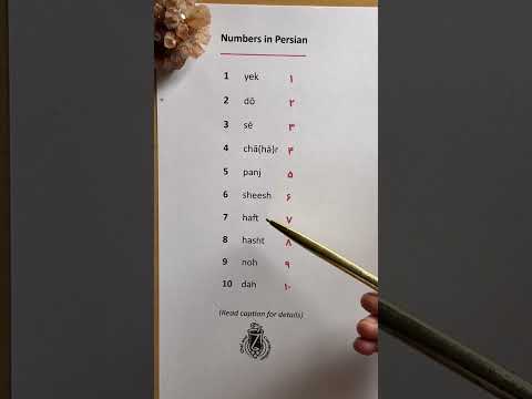 Zahlen 1-10 auf Persisch / Farsi #persianvocabulary #persianalphabet