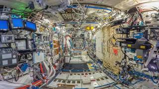 VR 360: ISS Interior with REAL AMBIENT SOUNDS (Updated 2017)