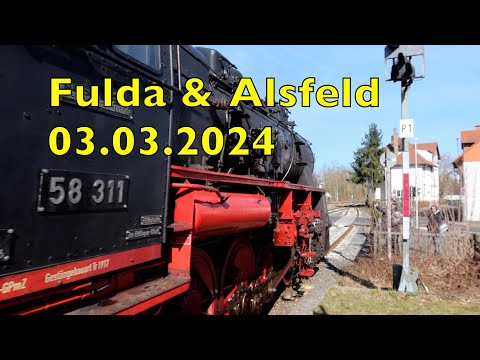 Sonderfahrt mit Dampflok BR 58 311 von Fulda nach Alsfeld