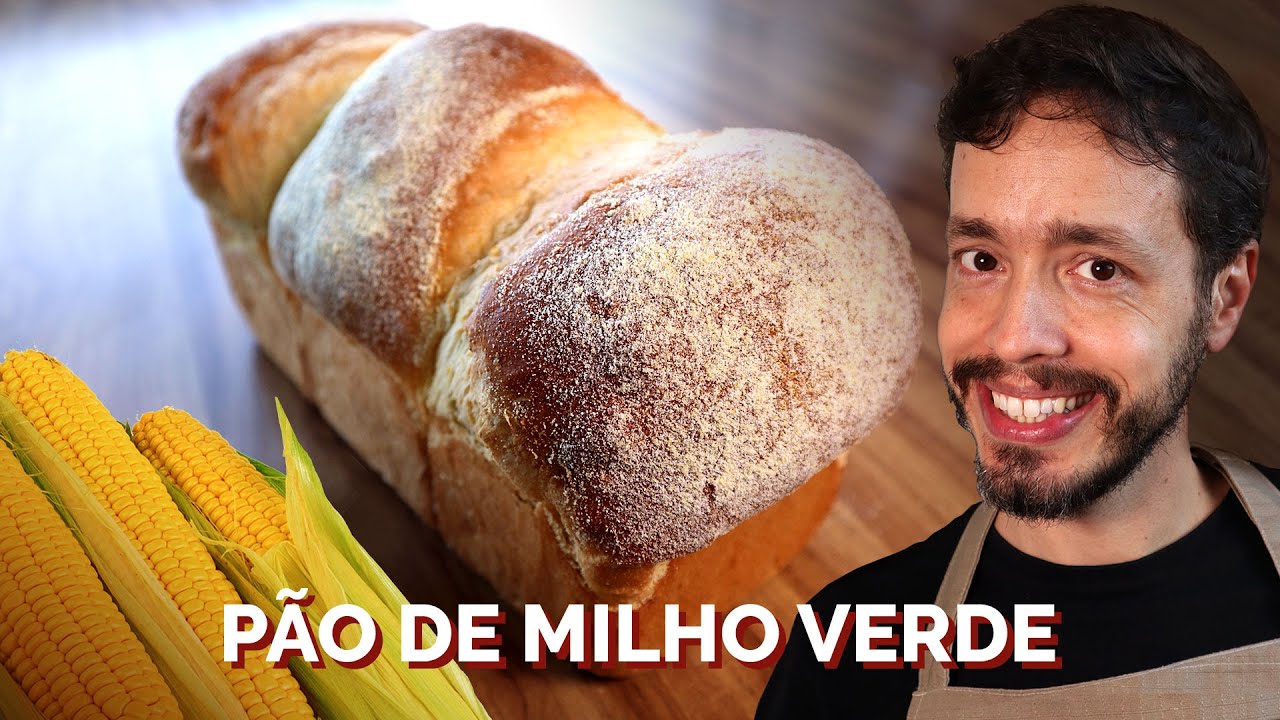 PÃO DE MILHO VERDE: Receita fácil de um pão com miolo macio e adocicado