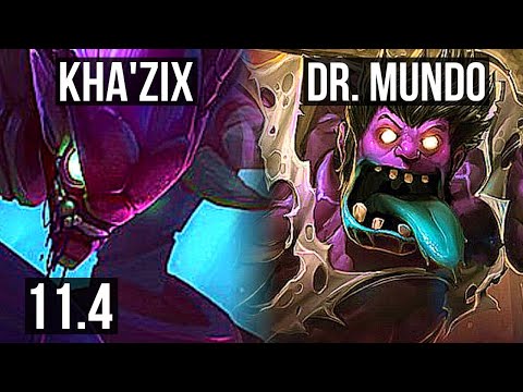 KHA'ZIX vs DR. MUNDO (JUNGLE) | 9/0/11, 66% winrate, Legendary | EUW Master | v11.4