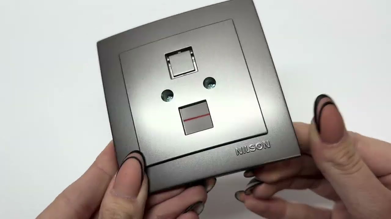 Розетка одинарная компьютерная без модуля NILSON Touran Антрацит 24161042