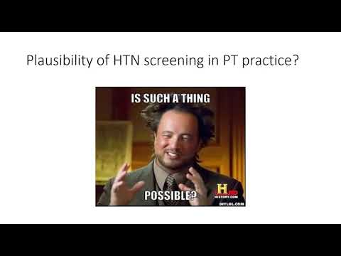 Hypertension 7: Blood Pressure Screening in Physical Therapy Practice